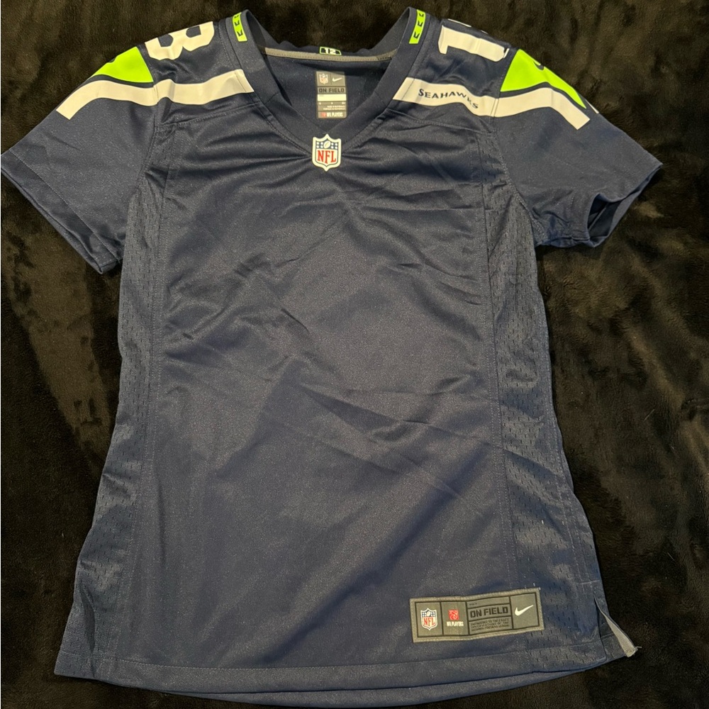 Nike Seattle Seahawks Navy and Lime NFL Jersey
